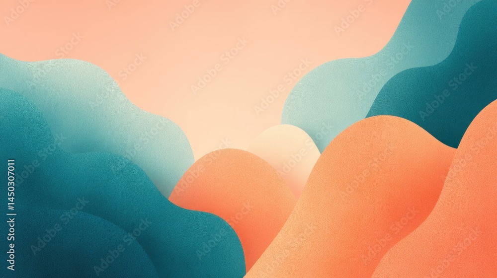 Poster digital art canvas with vibrant abstract patterns simple geometric forms embracing minimalistic esse