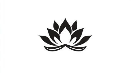 Elegant lotus flower design, abstract artistic representation