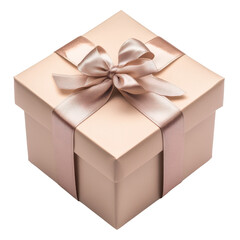 A gift box with a ribbon tied around it, ready for shopping. isolated on white background