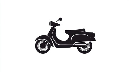 Fototapeta premium Silhouette of a Retro Scooter