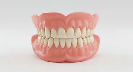 Artificial teeth set, displayed against a plain background.