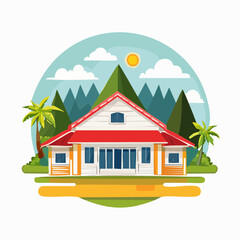 Fototapeta premium house in the forest