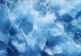 Obraz premium A blue-toned image with natural textures and undulating forms resembling an ice or water surface.