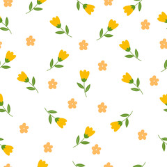 flat design flower nature pattern illustration for poster or social media or pamphlet.