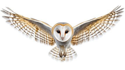Fototapeta premium Majestic Owl in Full Flight
