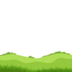 Obraz premium Land With Grass Flat Illustration