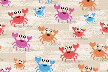 seamless crab pattern for background,fabric,wrapper,etc