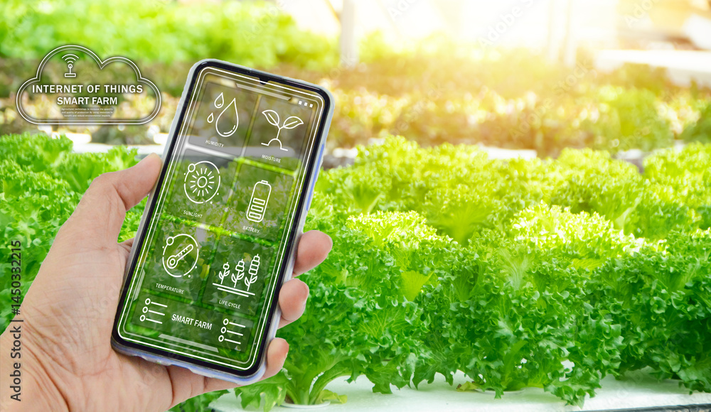 Poster the concept of using ai and smart farming