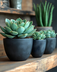  Gradient Succulent Shelf by Size and Texture