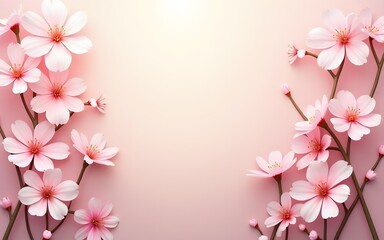 Naklejka premium beautiful spring flowers on paper background. High quality