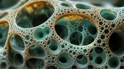 Abstract, organic, porous structure