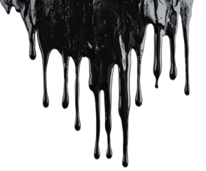Viscous Black Liquid Drips and Flows An Abstract Ooze of Darkness and Mystery.