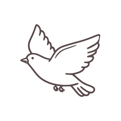 a dove, cartoon style, white background