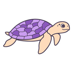 A simple vector of a sea turtle