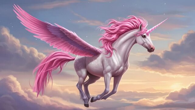 Winged unicorn fantasy art