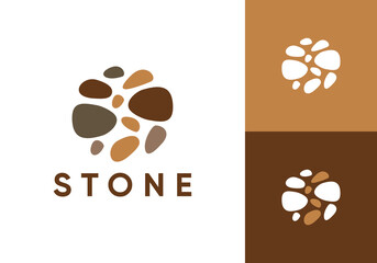 simple letter S stone logo design vector concept