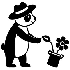 3d man watering a plant