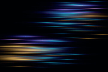 Glowing speed effect. Abstract rays of movement and speed.