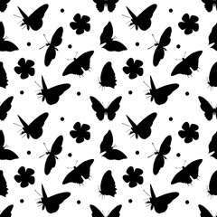 Classic seamless pattern of butterfly for fabric and textile