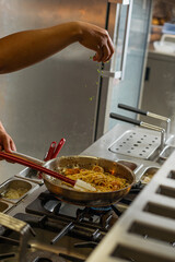 Pasta Cooking on Stove
