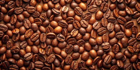 Obraz premium A close-up shot of roasted coffee beans, displaying their rich brown color and intricate details, creating a captivating texture and a visual symphony of aroma