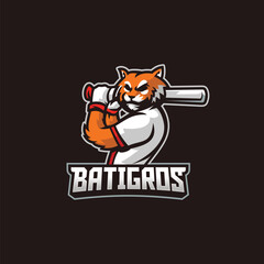 Tiger Baseball Logo Template