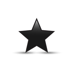 Obraz premium Black star emoji vector template illustration