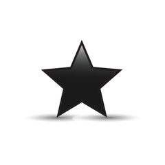 Black star emoji vector template illustration