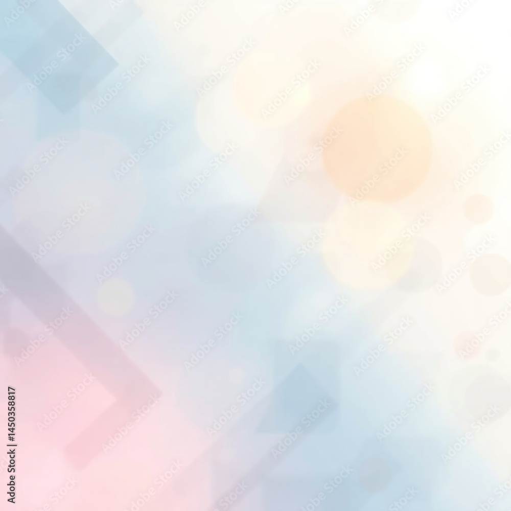 Poster soft pastel abstract background with blurred shapes and bokeh lights