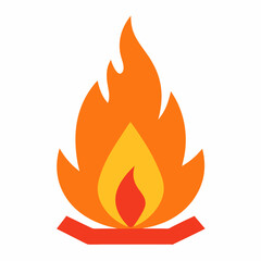 Bonfire icon on white background
