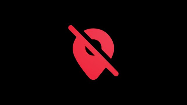 no location 3d pin animation of red spinning in Green, blue, black & white background. rotating on 4k graphic pins gps pointer map