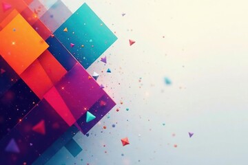 Abstract geometric shapes forming a late-arriving design , backdrop, shade, template
