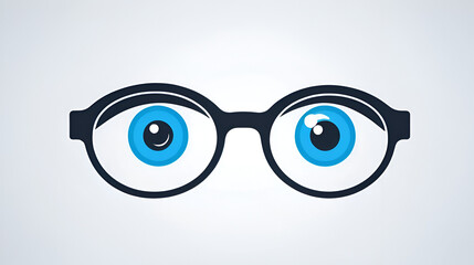Fototapeta premium eyeglasses optometry vision eye glyph icon vector illustration