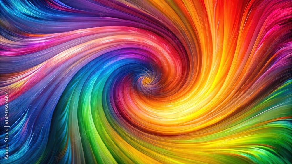 Aufkleber a vibrant spiral of color, swirling and flowing, creating an illusion of depth and movement.
