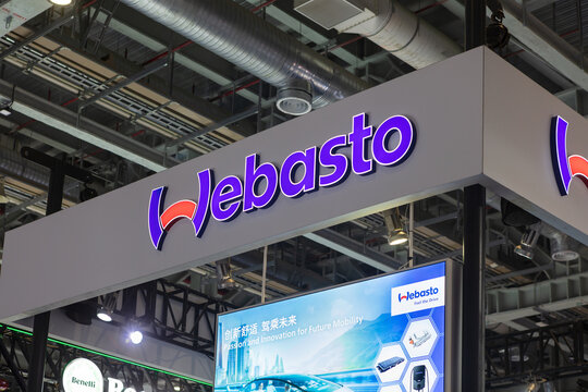 SHANGHAI, CHINA- NOV. 7, 2022: Webasto sign is seen during the fifth China International Import Expo (CIIE).