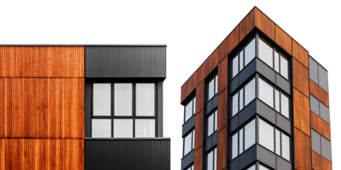 Modern architectural facade with geometric patterns