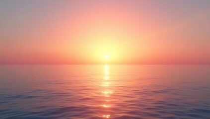 Fototapeta premium Stylized digital blurred sunrise landscape