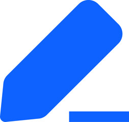 write blue simple vector icon