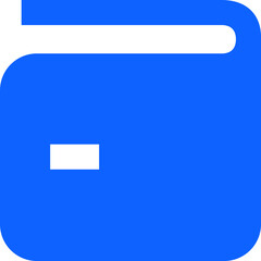 wallet blue simple vector icon