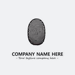 Fingerprint logo company design vector illustration
