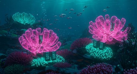 Obraz premium Vibrant coral reef ecosystem underwater world ocean life colorful marine biology aquatic environment