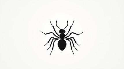 Silhouette of an ant, insect, nature, simple graphic, vector