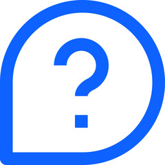 help talk blue simple vector icon