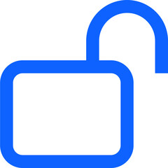 lock off blue simple vector icon