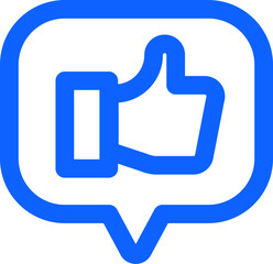 Obraz premium like blue simple vector icon
