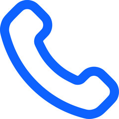 phone call blue simple vector icon