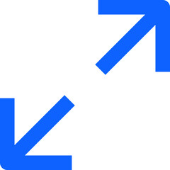 expand blue simple vector icon
