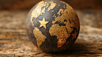 Ornate globe, antique style