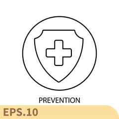 prevention icons  symbol vector elements for infographic web
