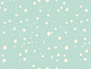 Seamless pattern background featuring randomly scattered white polka dots with a distressed texture on a pastel mint green surface.
